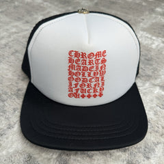 Chrome Hearts Eye Chart Logo Trucker Hat