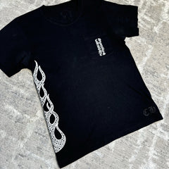 Chrome Hearts Flame Logo Short Sleeve Pocket Tee Shirt