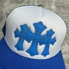 Chrome Hearts Leather Cross Patch Trucker Hat