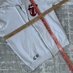 Chrome Hearts Rolling Stones Floral Horseshoe Zip Up Hoodie