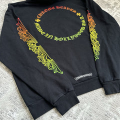 Chrome Hearts Gradient Floral Sleeve Pullover Hoodie