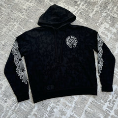 Chrome Hearts Allover Cemetery Cross Print Pullover Hoodie