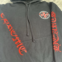 Chrome Hearts Red Plus Cross Pullover Hoodie