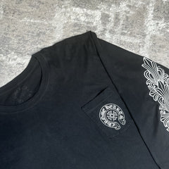 Chrome Hearts Miami Exclusive Floral Sleeve Horseshoe Tee Shirt