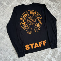 Chrome Hearts Staff Horseshoe Long Sleeve Pocket Tee Shirt
