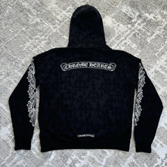 Chrome Hearts Allover Cemetery Cross Print Pullover Hoodie