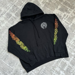 Chrome Hearts Gradient Floral Sleeve Pullover Hoodie