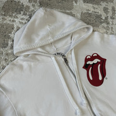 Chrome Hearts Rolling Stones Floral Horseshoe Zip Up Hoodie