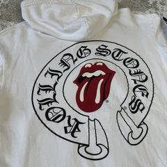 Chrome Hearts Rolling Stones Floral Horseshoe Zip Up Hoodie