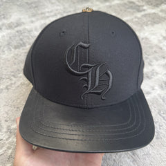 Chrome Hearts Leather CH Baseball Hat Sz- 7 3/8