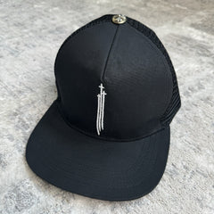 Chrome Hearts Triple Cross Trucker Hat ‘black’