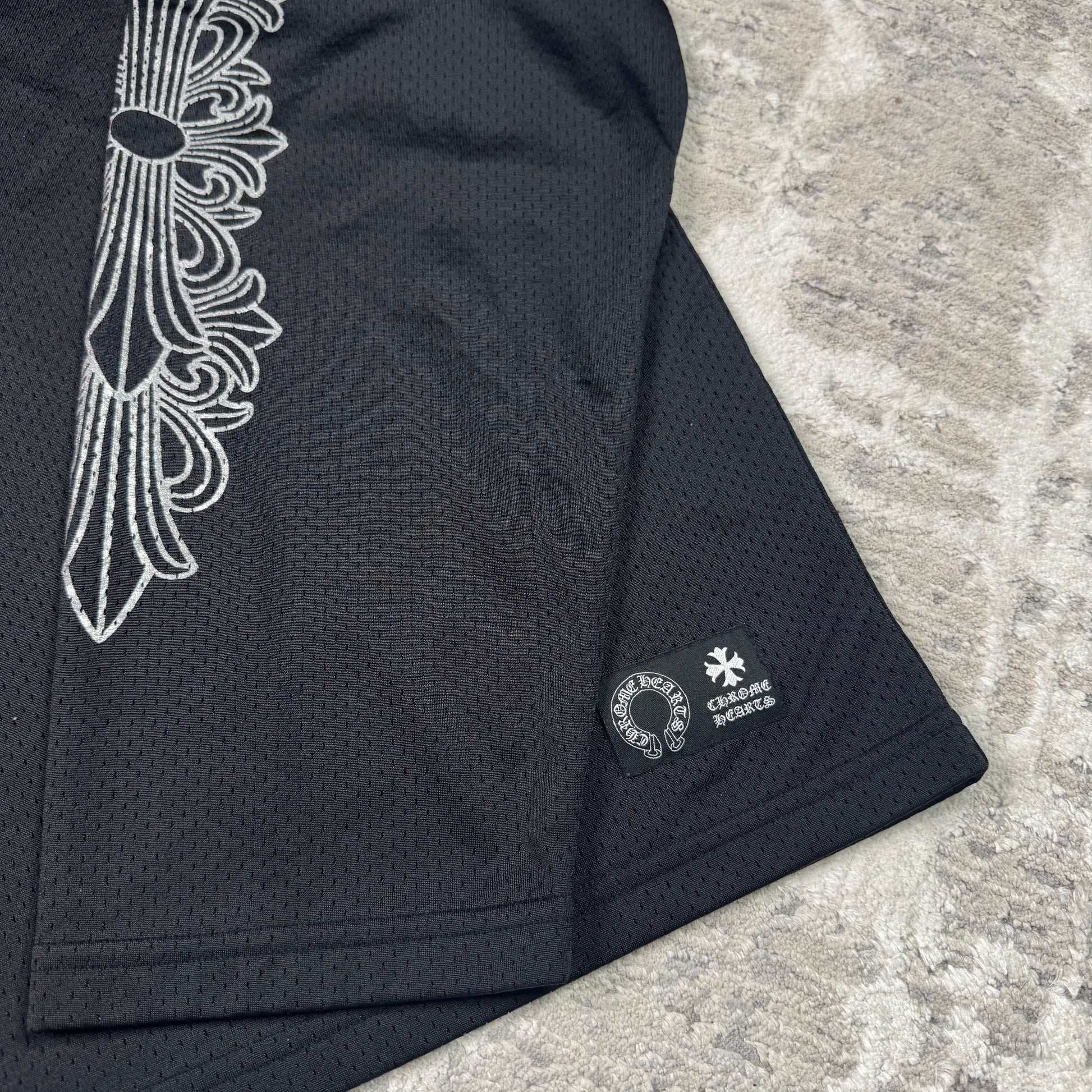 Chrome hearts mesh stadium floral long sleeve jersey - Million Dollar Streetwear