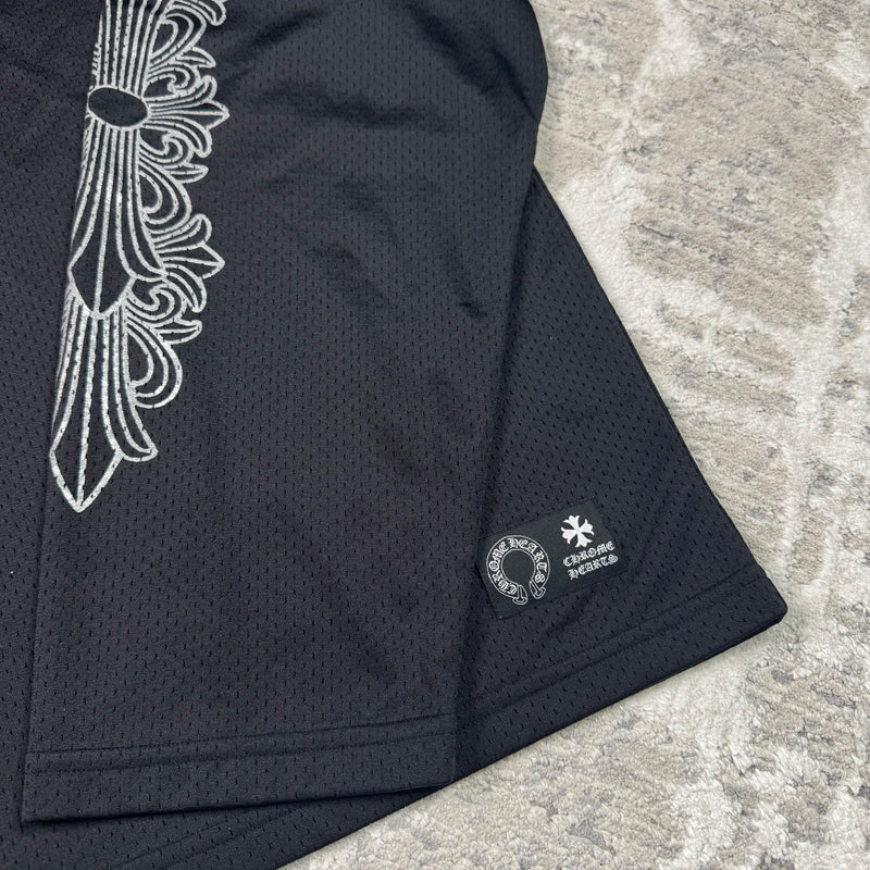 Chrome hearts mesh stadium floral long sleeve jersey - Million Dollar Streetwear