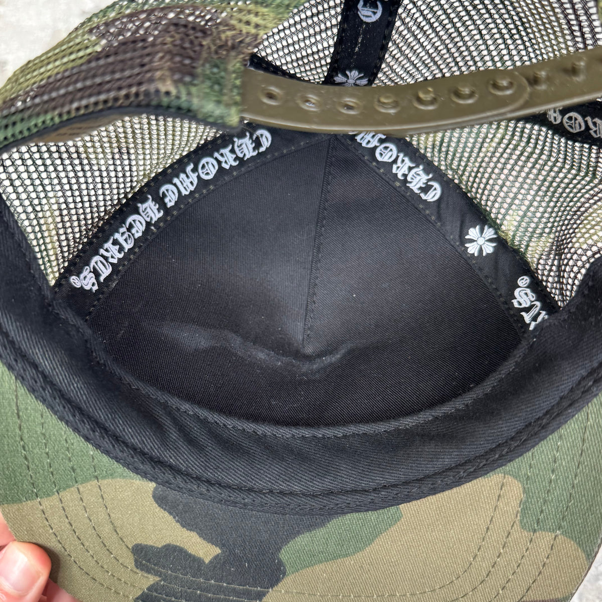Chrome hearts camo fuck Hollywood trucker hat - Million Dollar Streetwear