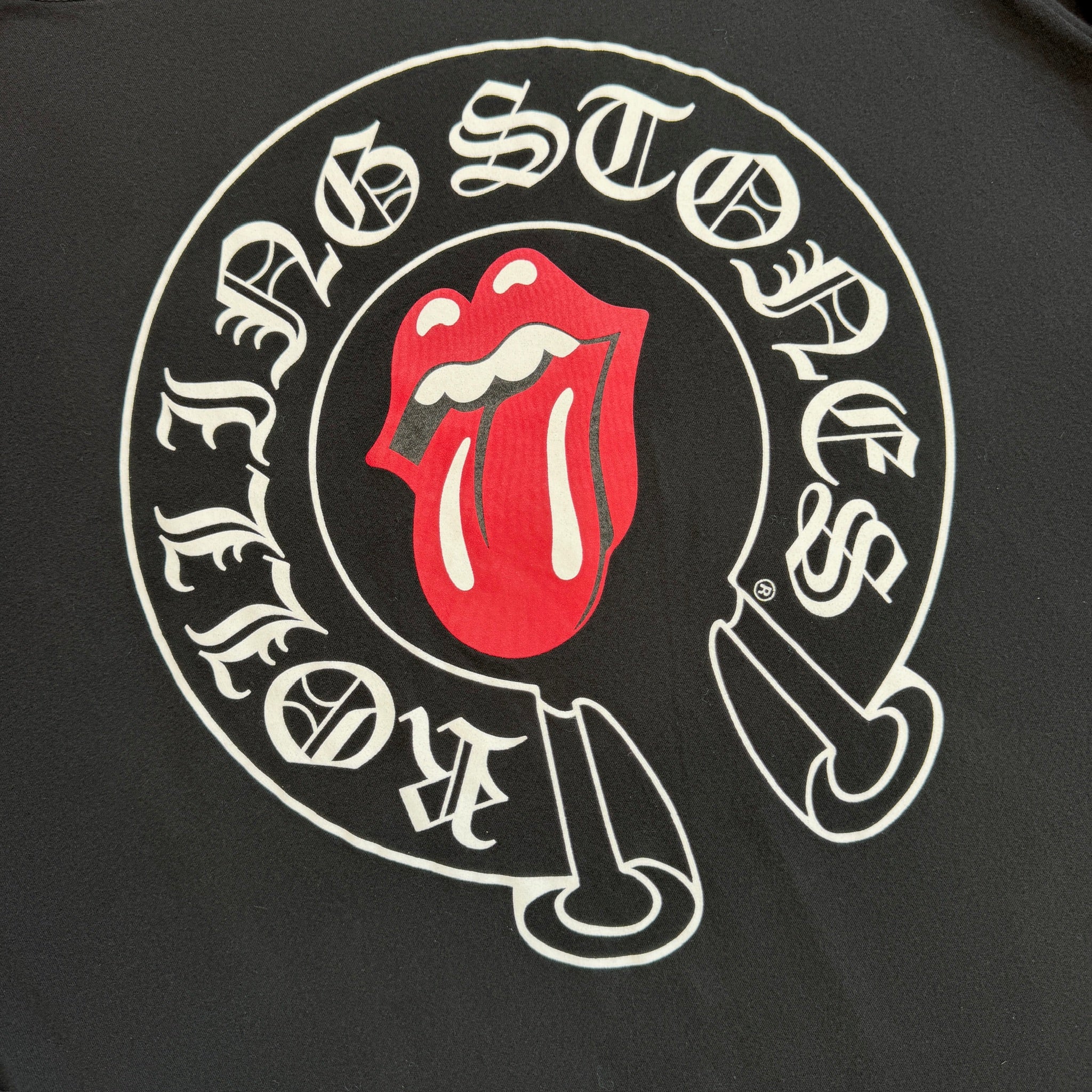 Chrome hearts Rolling Stones floral horseshoe long sleeve shirt