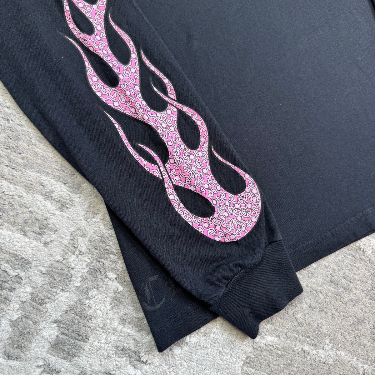 Chrome hearts flame vertical long sleeve shirt - Million Dollar Streetwear
