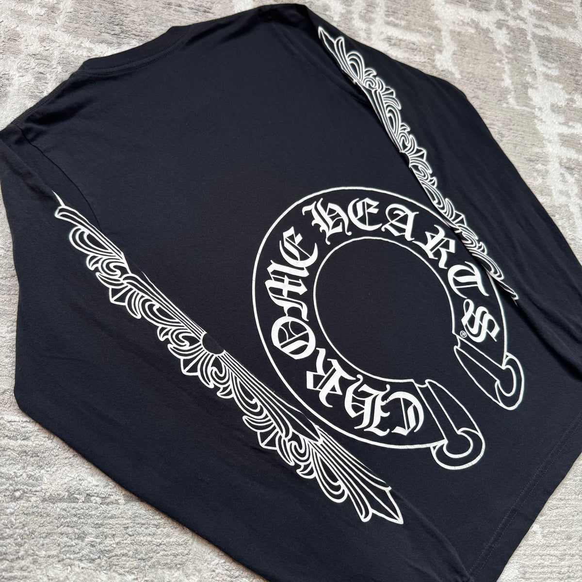 Chrome hearts floral horseshoe long sleeve shirt - Million Dollar Streetwear