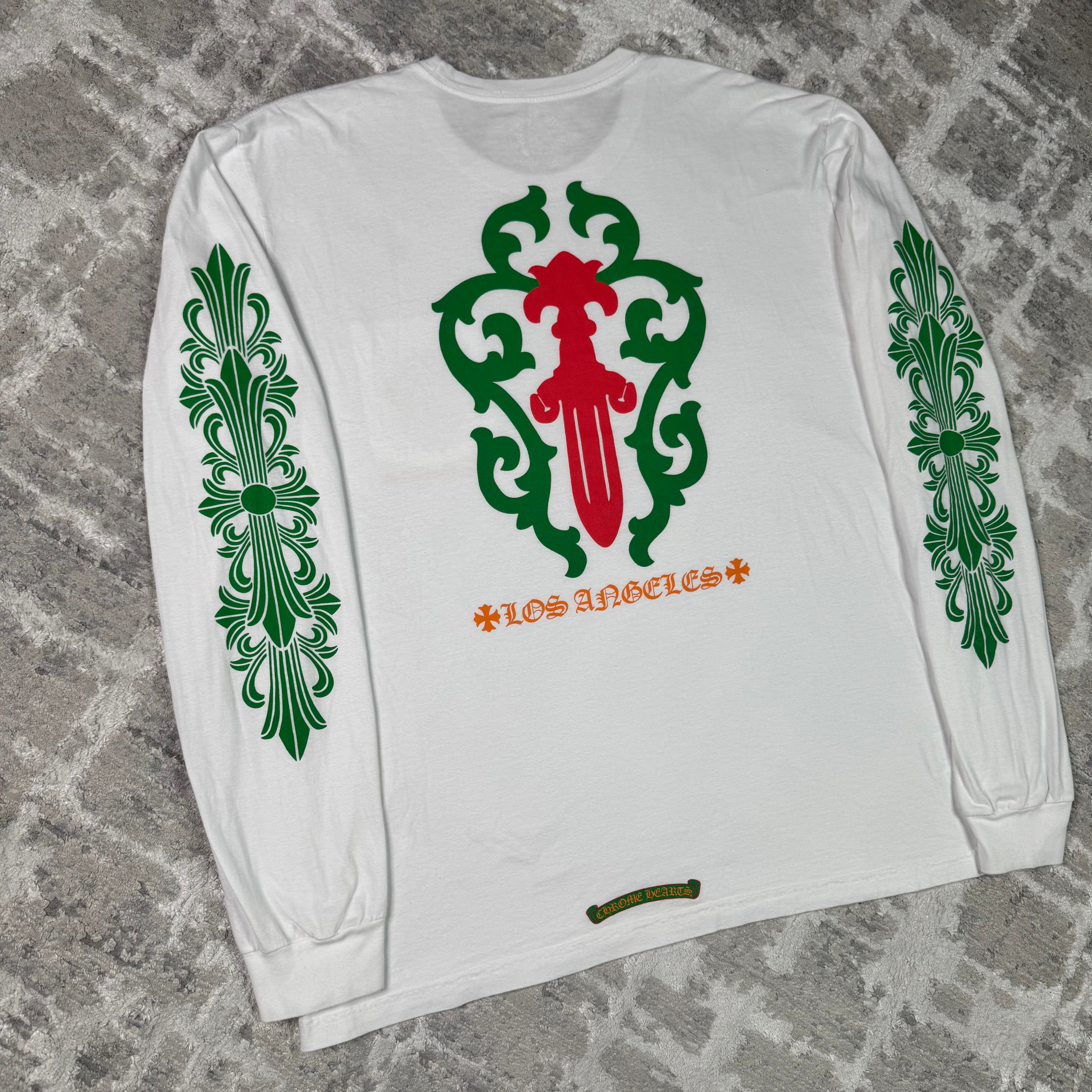 Chrome hearts dagger floral long sleeve shirt - Million Dollar Streetwear