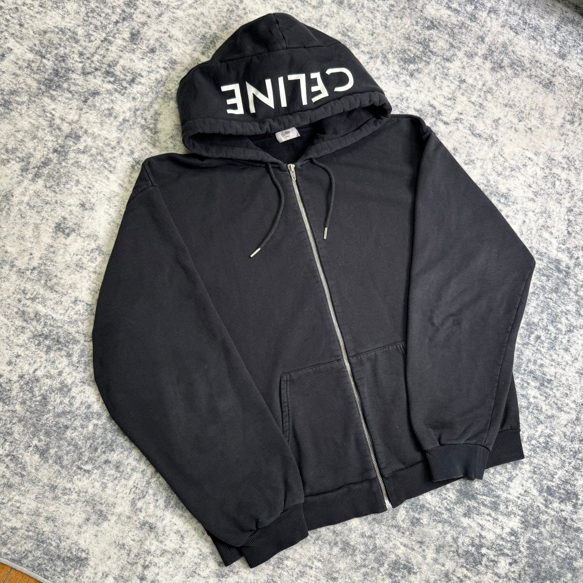 Celine hood logo zip up hoodie