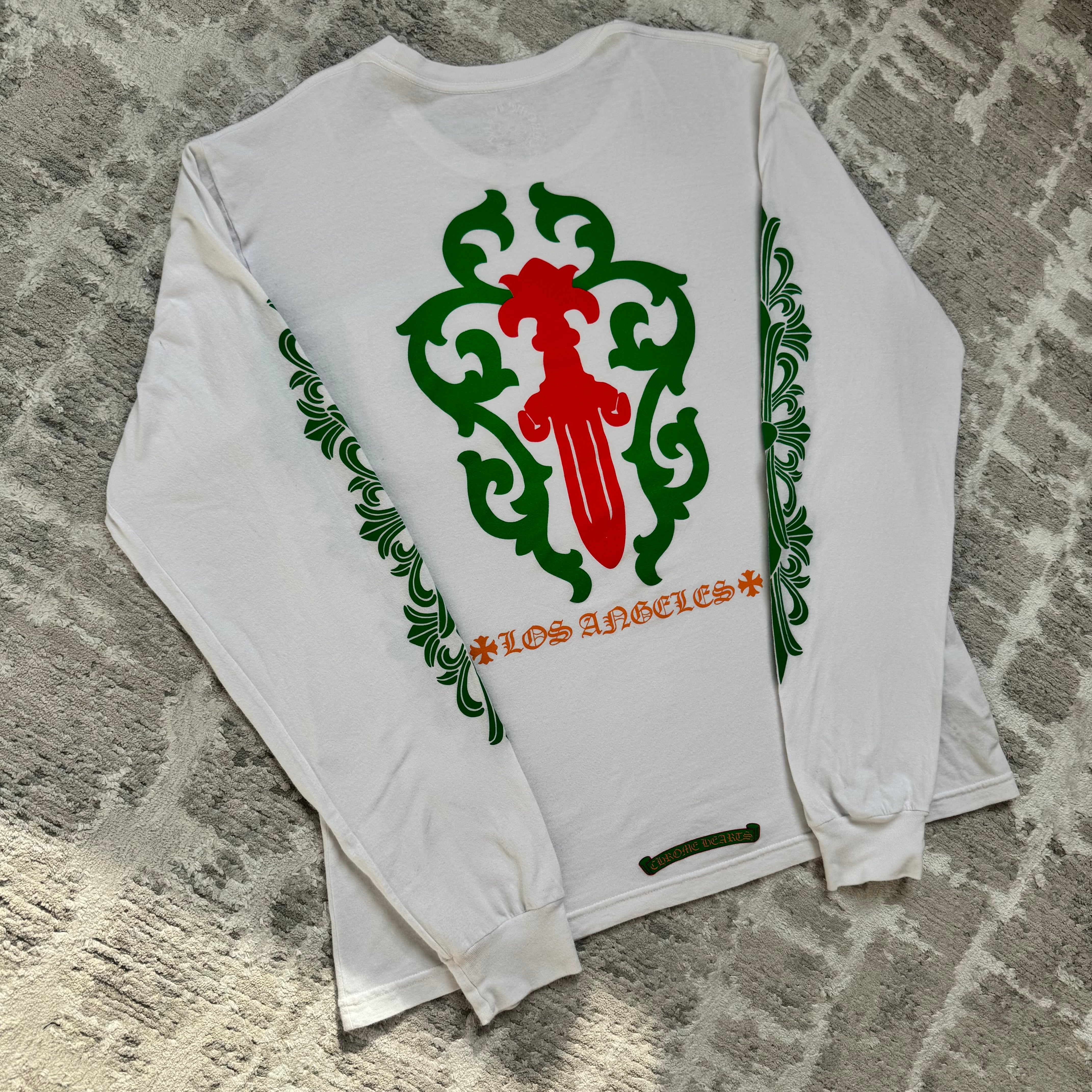 Chrome hearts dagger floral long sleeve shirt