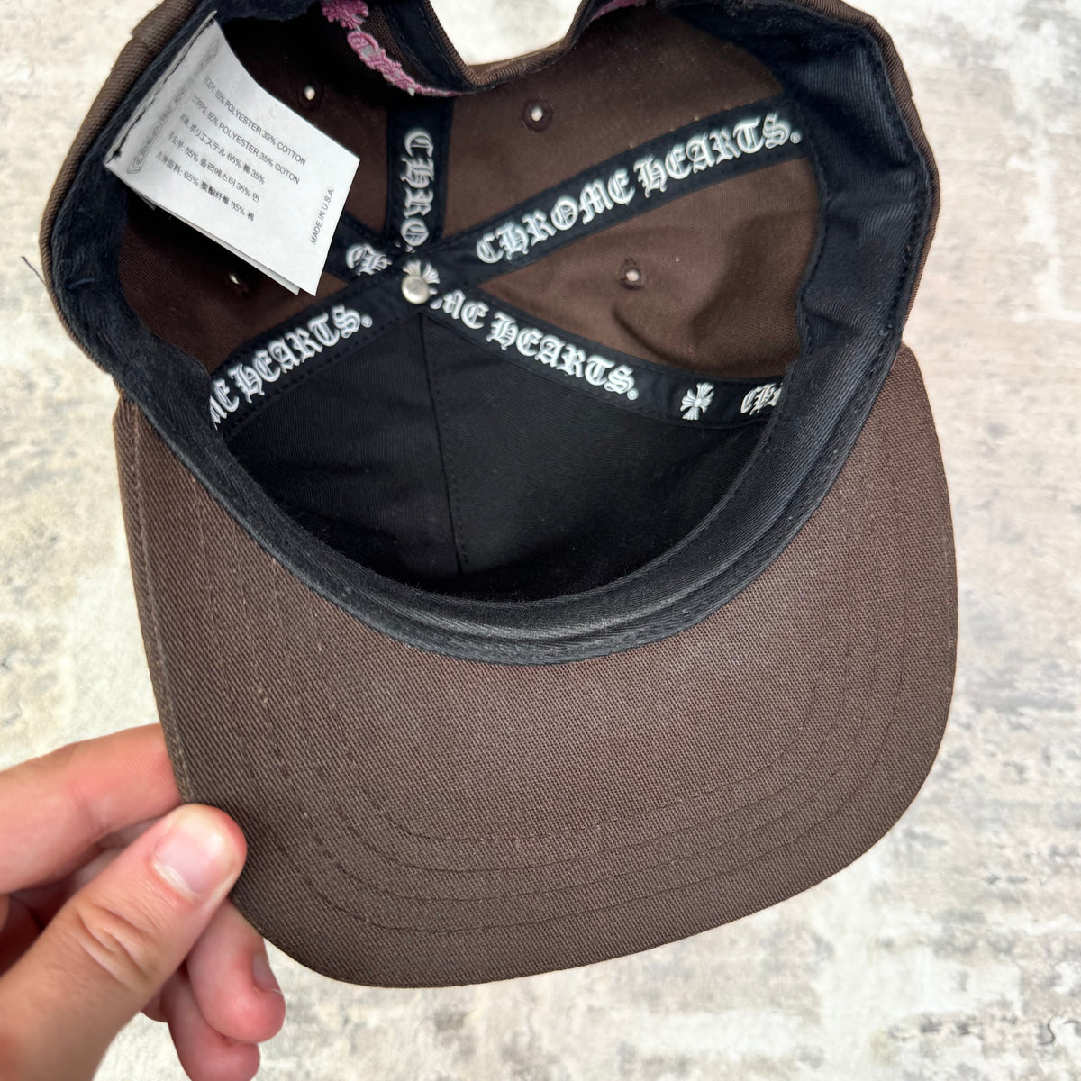 Chrome hearts baseball brown pink hat - Million Dollar Streetwear