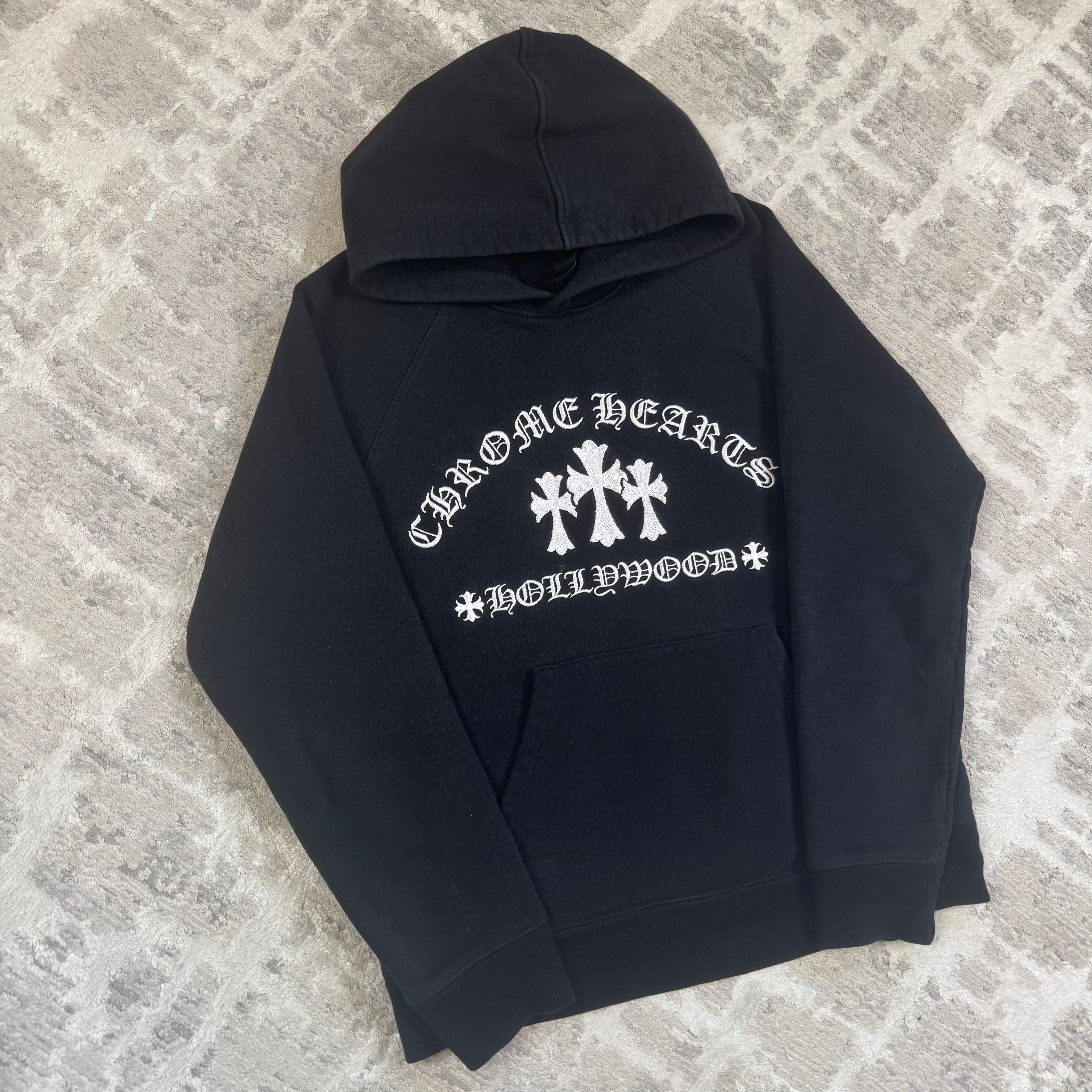 Chrome hearts king taco triple cross embroidered pullover hoodie