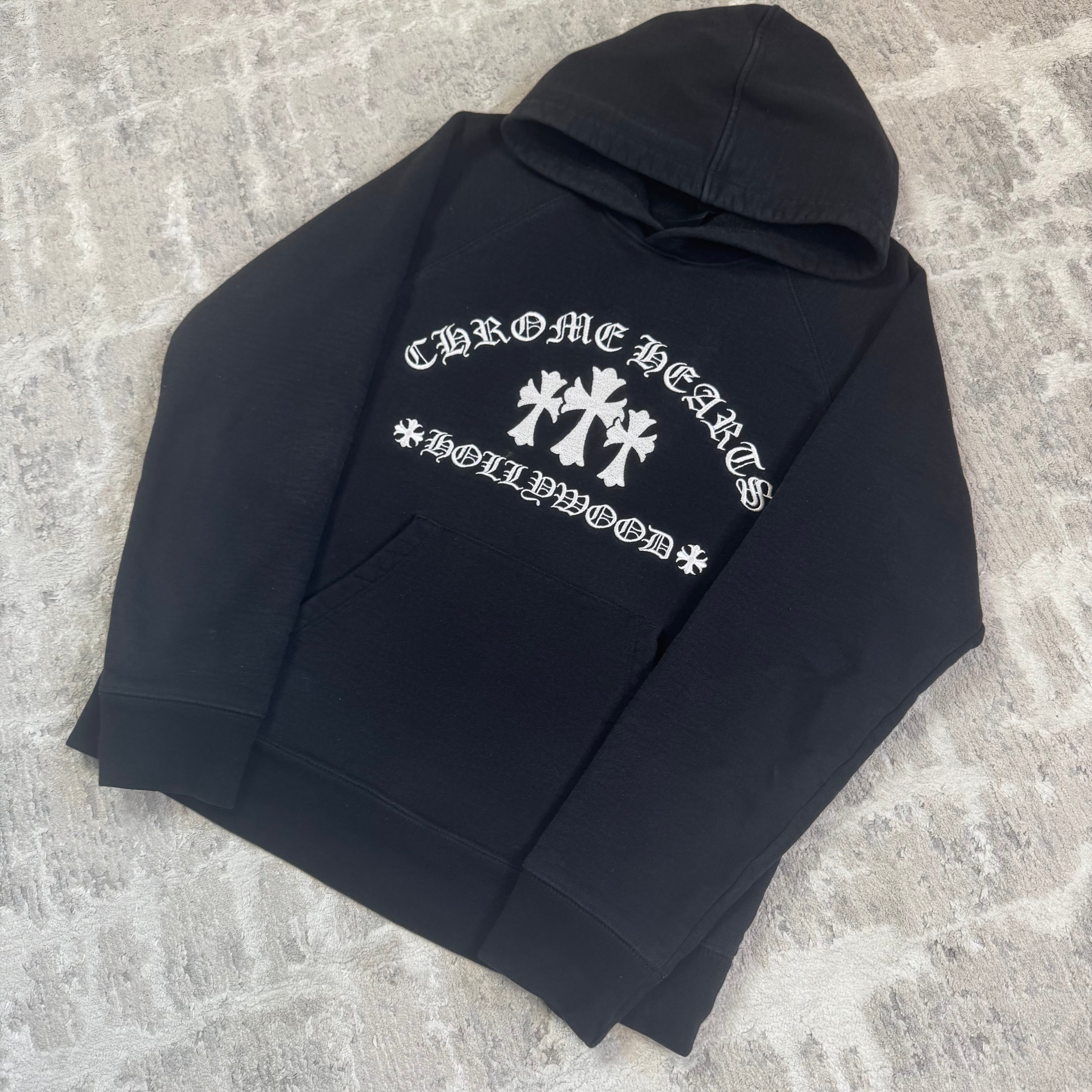 Chrome hearts king taco triple cross embroidered pullover hoodie