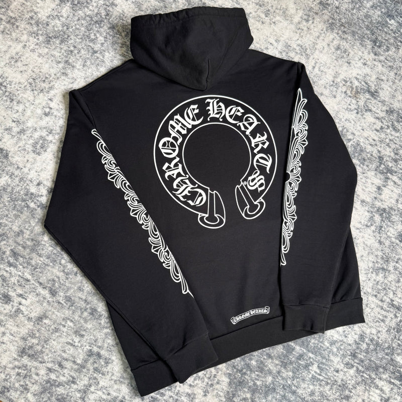 Chrome hearts horseshoe floral pullover hoodie - Million Dollar Streetwear