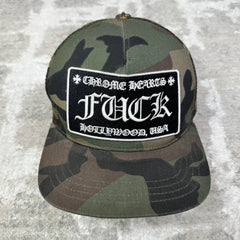 Chrome hearts camo fuck Hollywood trucker hat - Million Dollar Streetwear