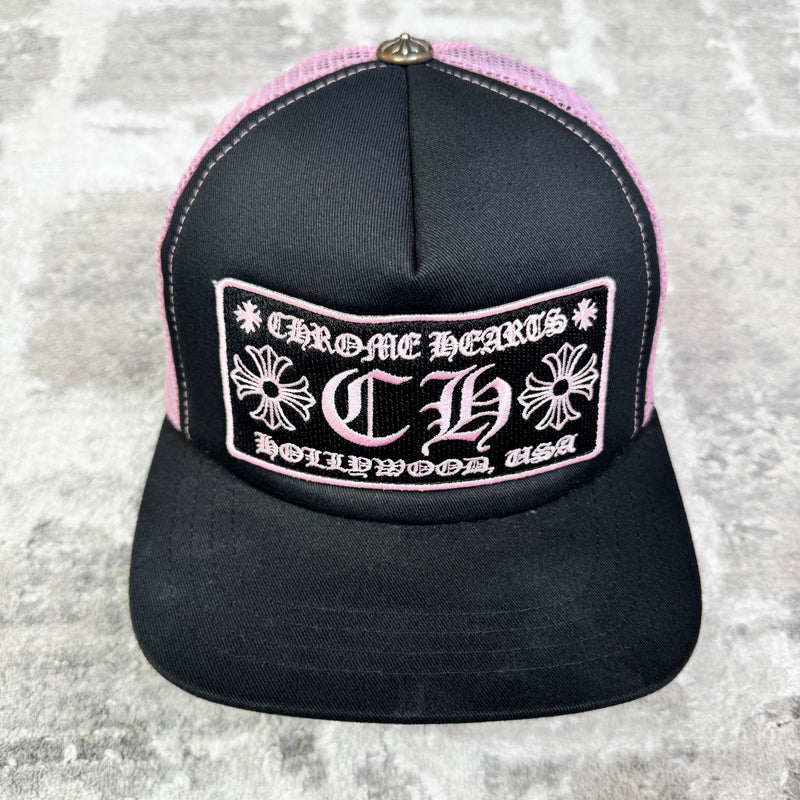 Chrome hearts pink ch Hollywood trucker hat - Million Dollar Streetwear