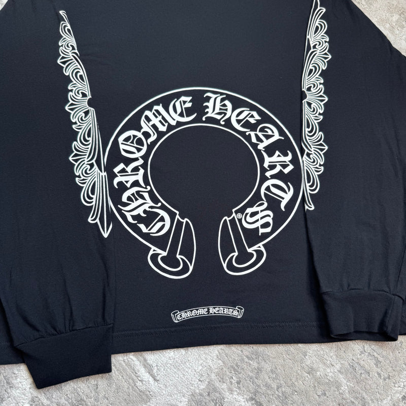 Chrome Hearts Floral Horseshoe Long Sleeve Shirt — Size XLFITS — photo 3