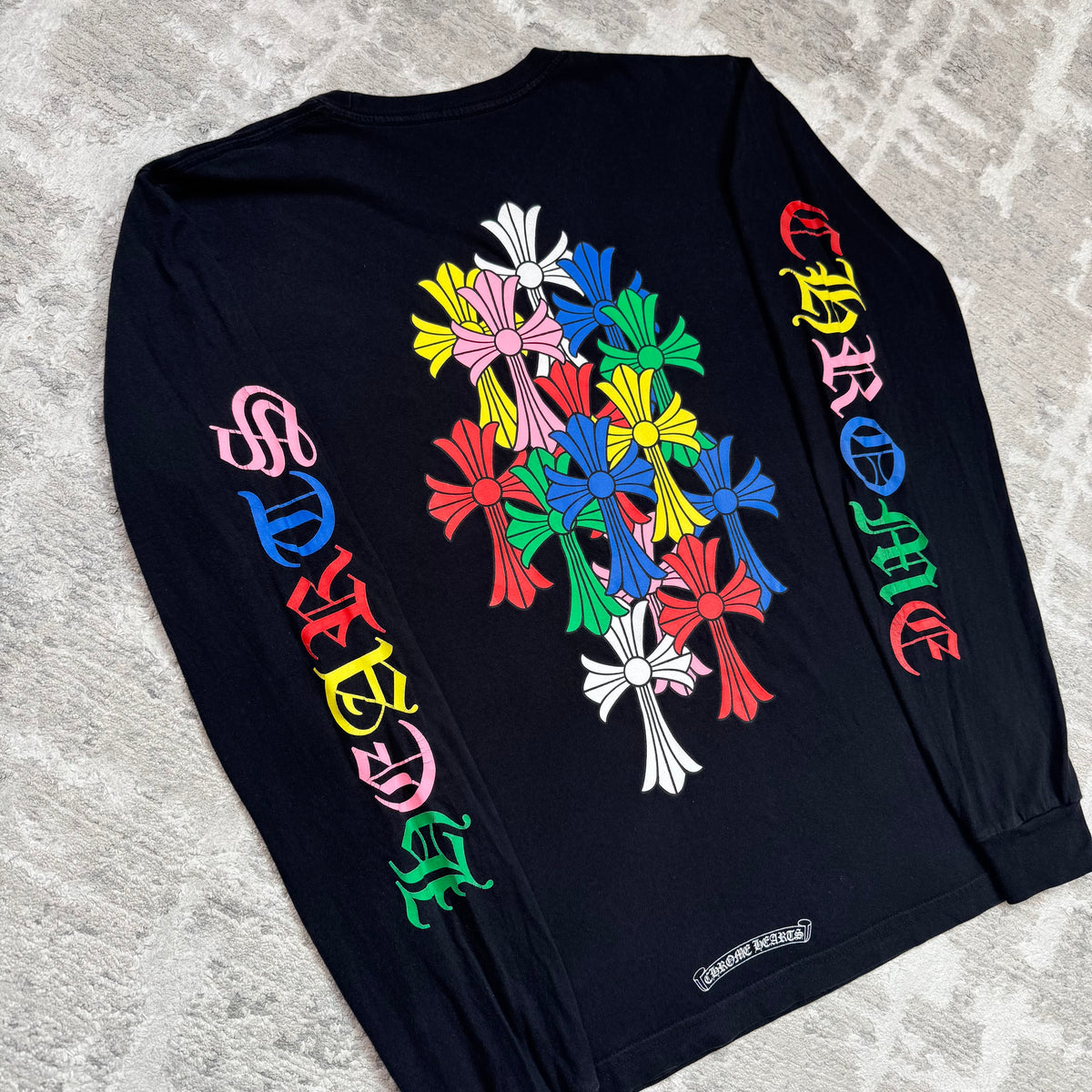 Chrome hearts cemetery multi-color cross long sleeve shirt