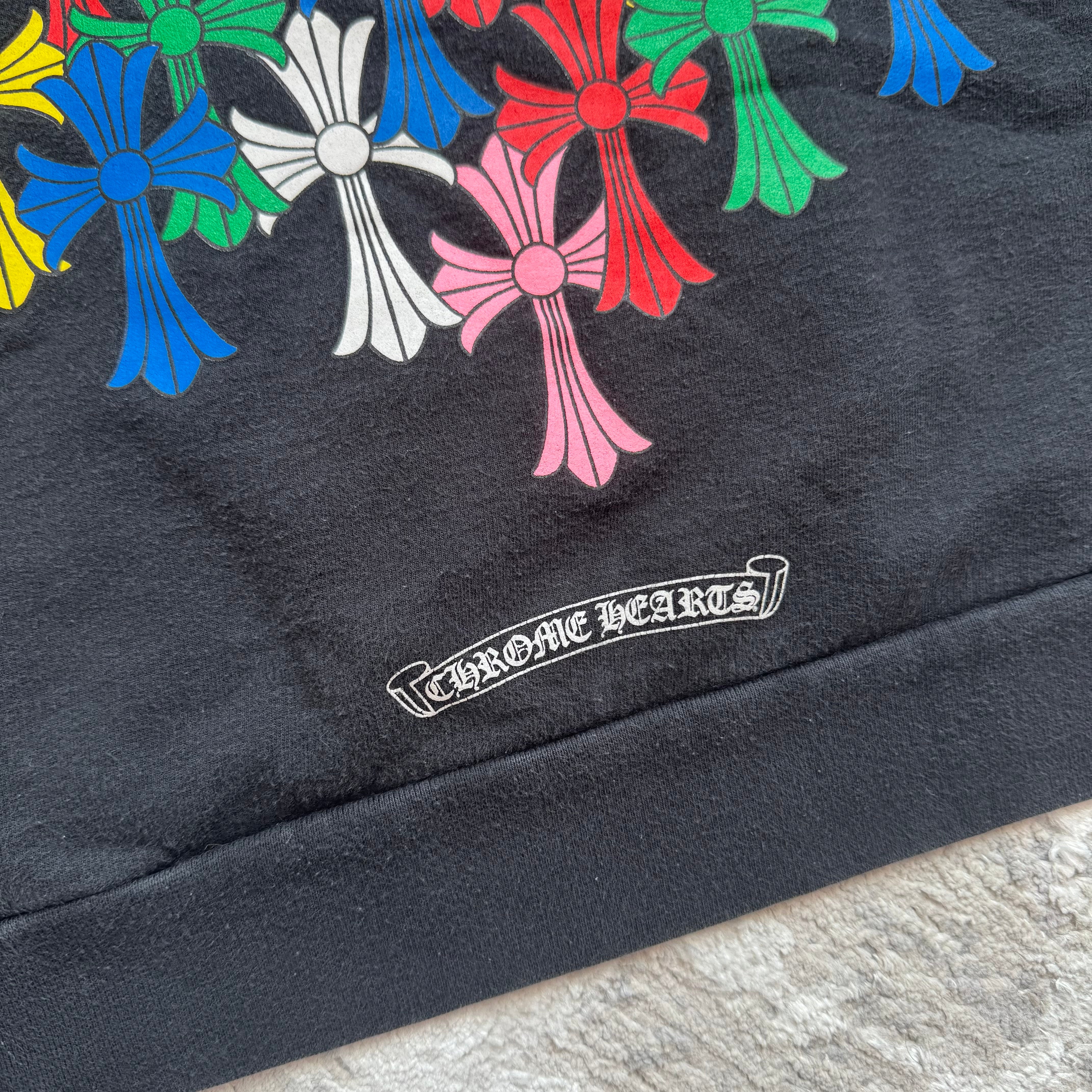 Chrome hearts cemetery multi-color cross pullover hoodie - Million Dollar Streetwear