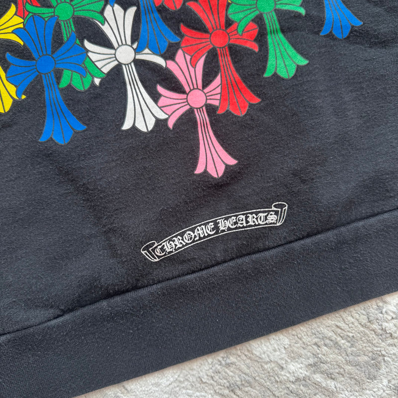 Chrome hearts cemetery multi-color cross pullover hoodie - Million Dollar Streetwear