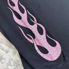 Chrome hearts flame vertical long sleeve shirt - Million Dollar Streetwear