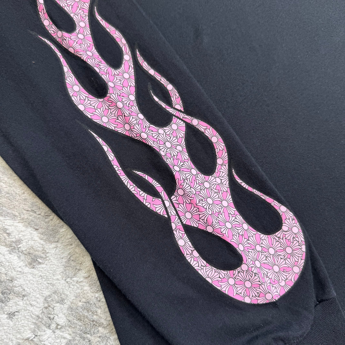 Chrome hearts flame vertical long sleeve shirt - Million Dollar Streetwear