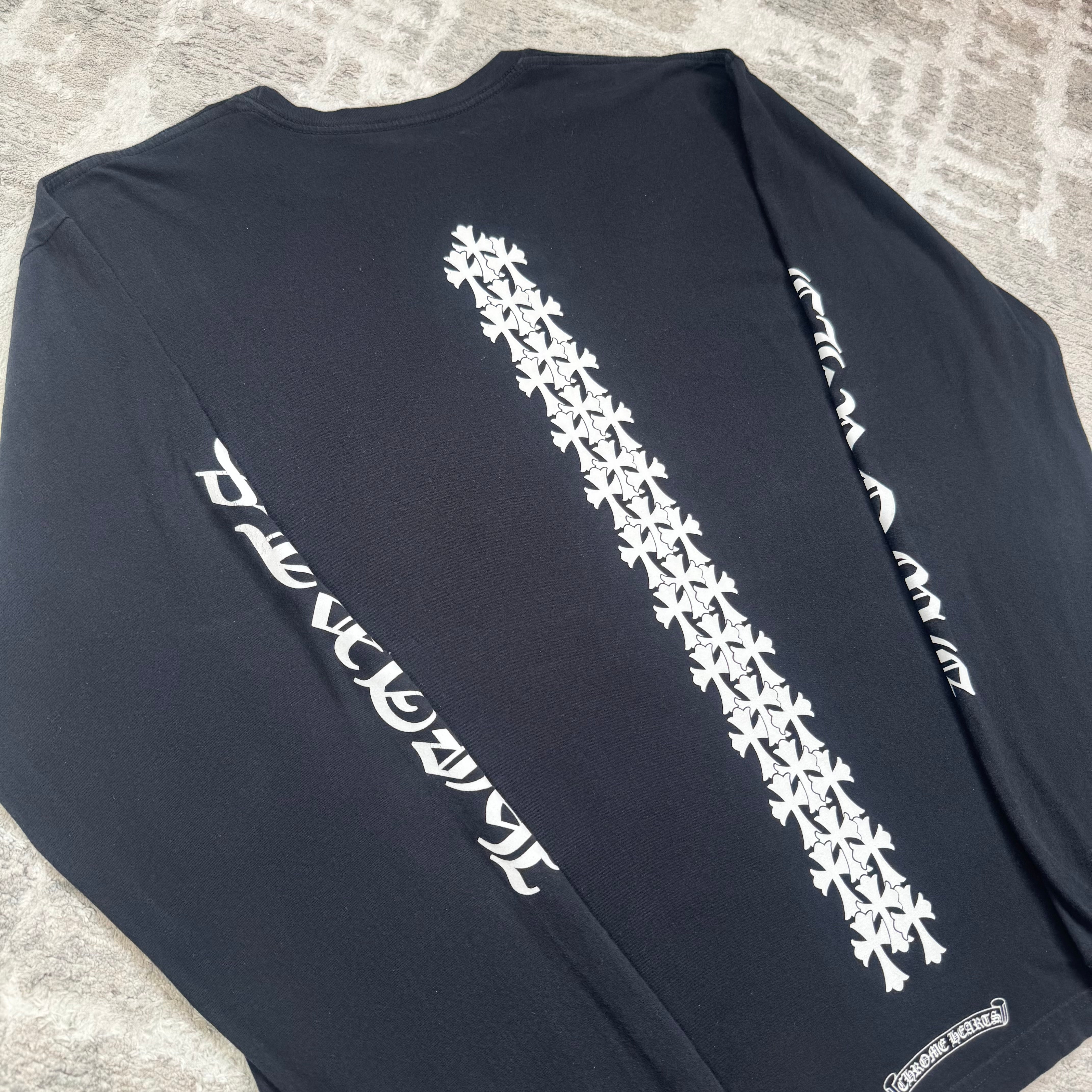 Chrome hearts back cross long sleeve shirt
