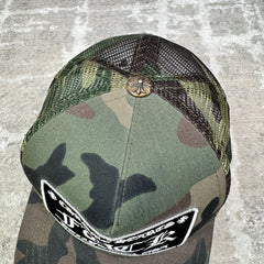 Chrome hearts camo fuck Hollywood trucker hat - Million Dollar Streetwear
