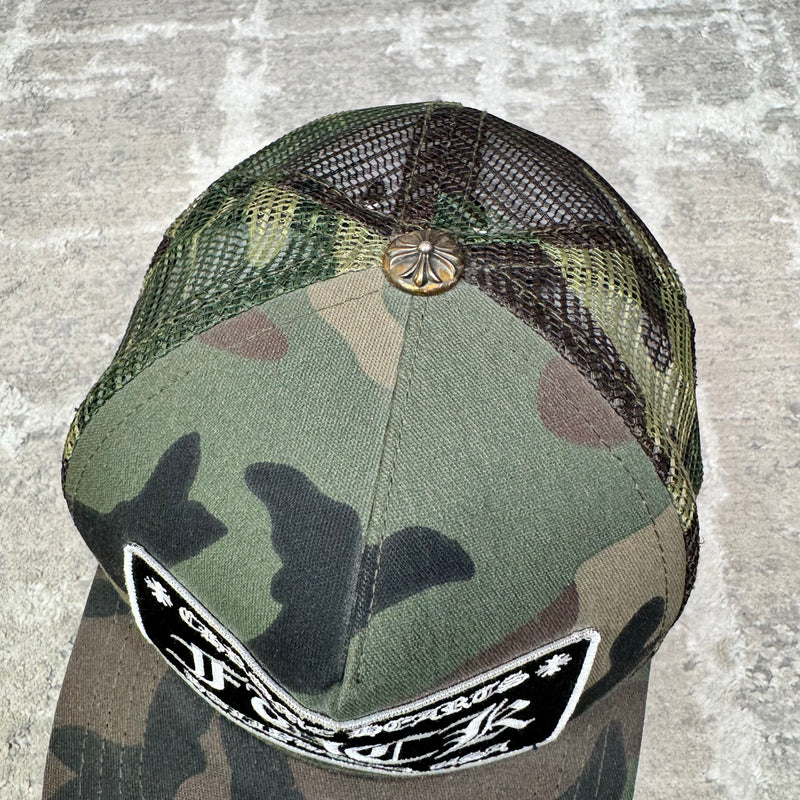 Chrome hearts camo fuck Hollywood trucker hat - Million Dollar Streetwear