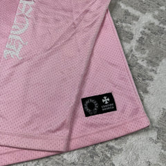 Chrome hearts love you pink mesh long sleeve stadium jersey - Million Dollar Streetwear
