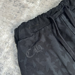 Chrome Hearts Cemetery Allover Cross Print Logo Floral Sweatpants 