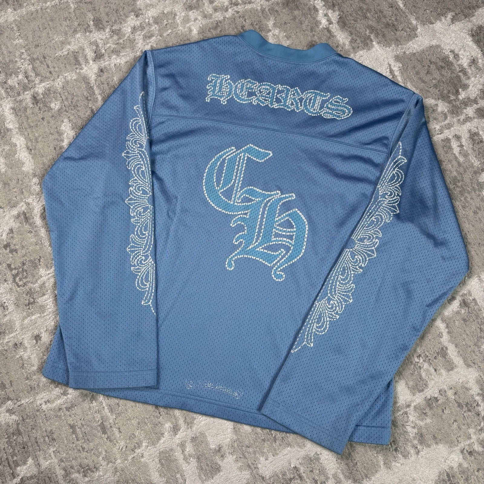 Chrome Hearts Mesh CH Stadium Floral Long Sleeve Jersey 