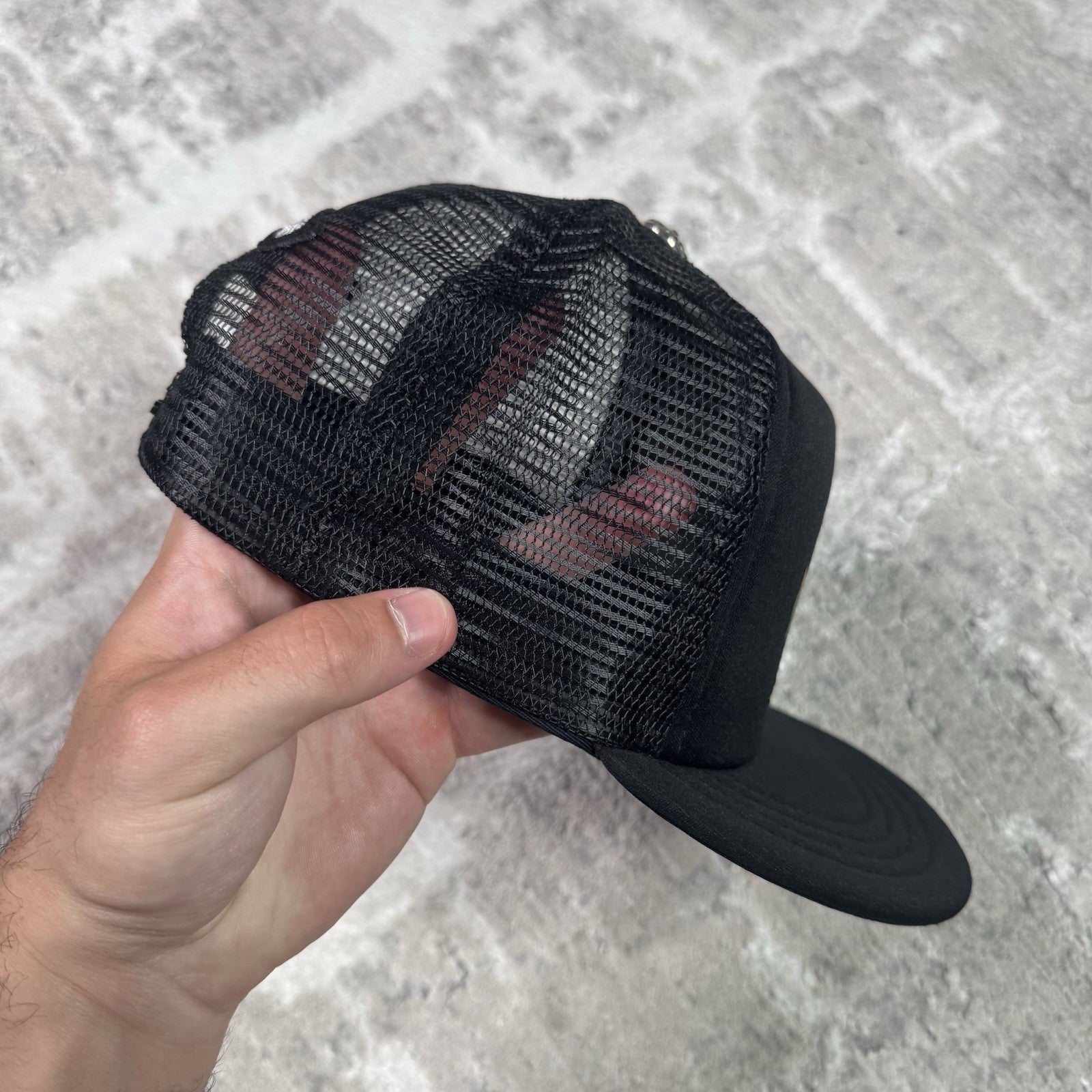 Chrome Hearts Camo Triple Cross Trucker Hat