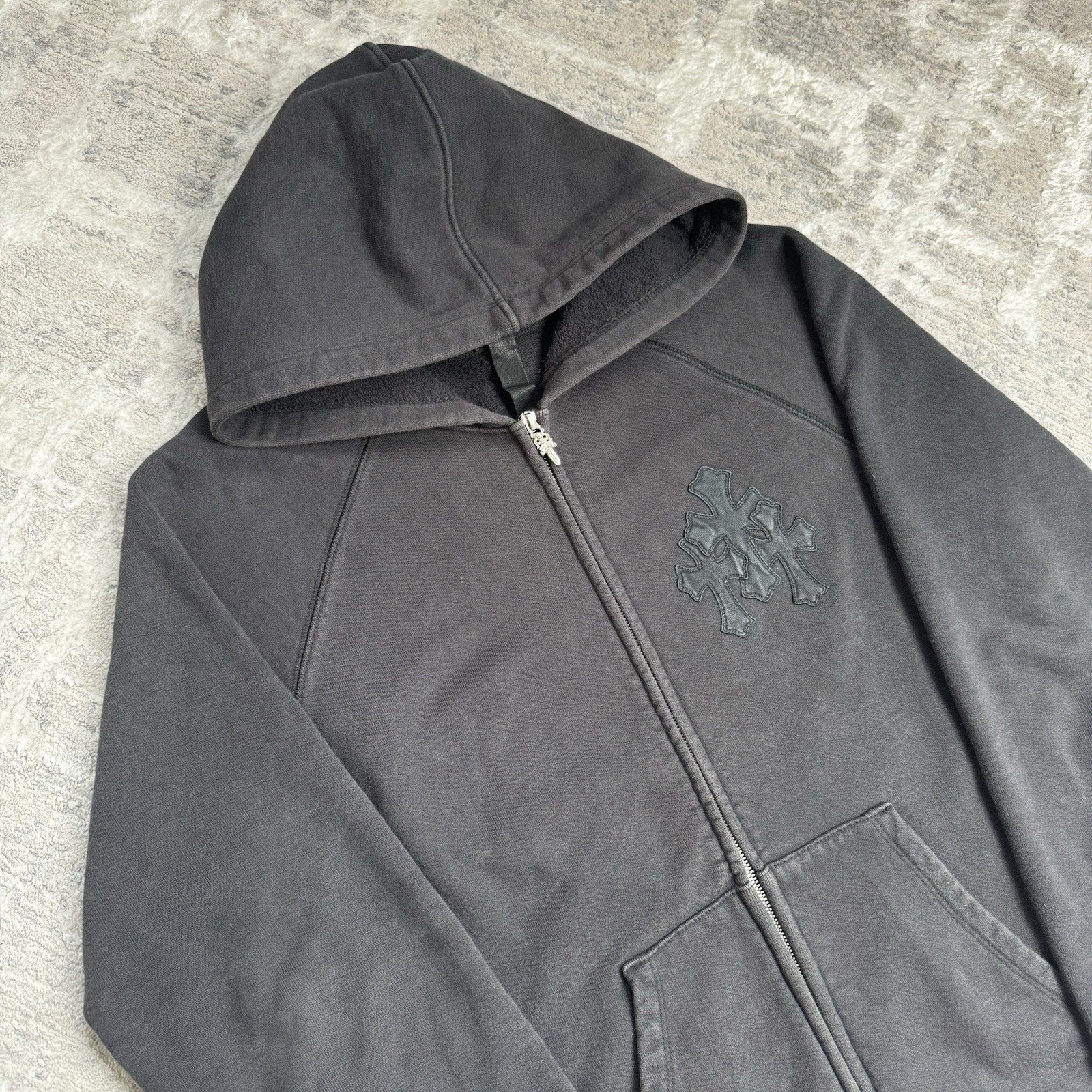Chrome Hearts Paper Jam Triple Cross Zip Up Hoodie 