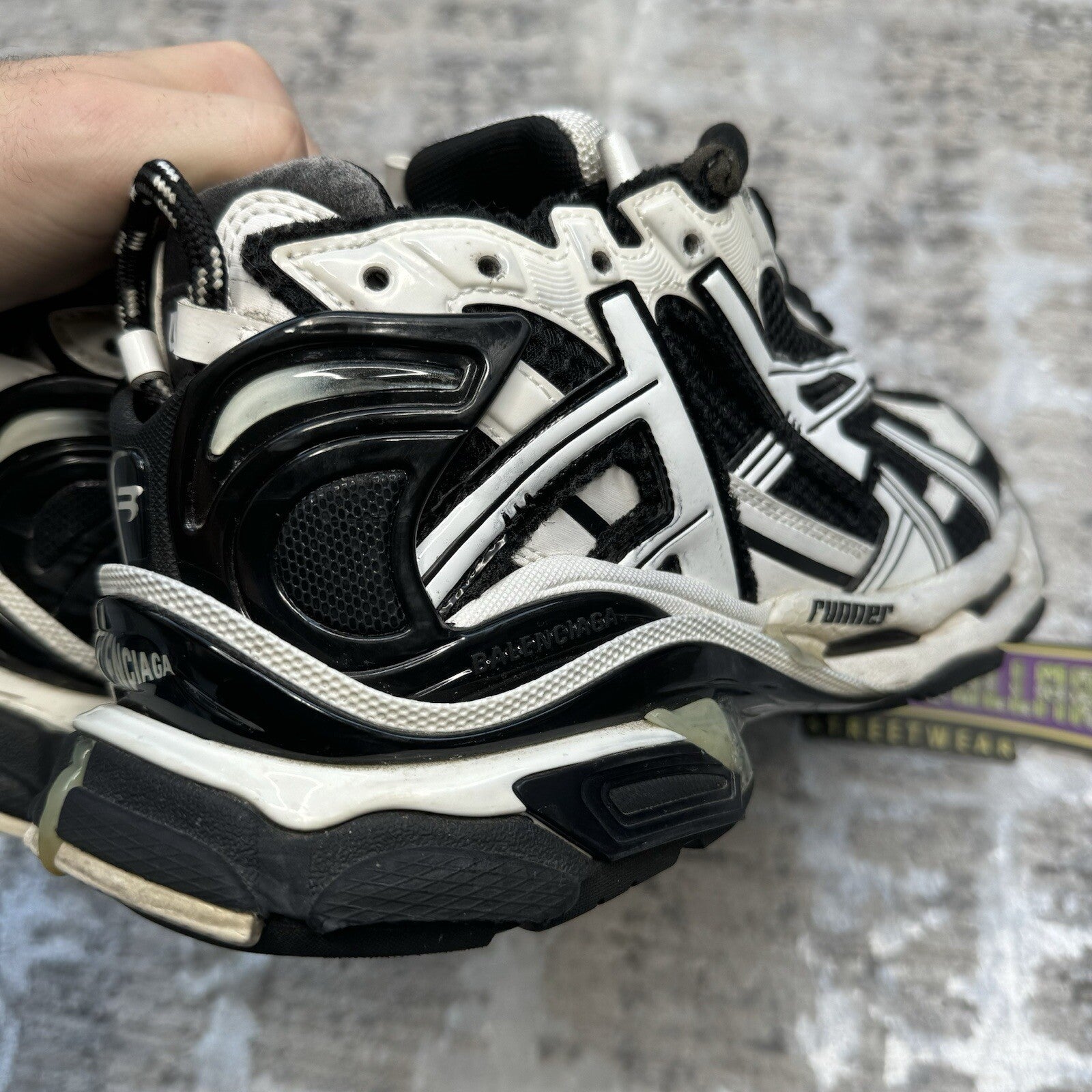 Balenciaga Runner Sneaker ‘white Black’ Sz- 8M/41EU