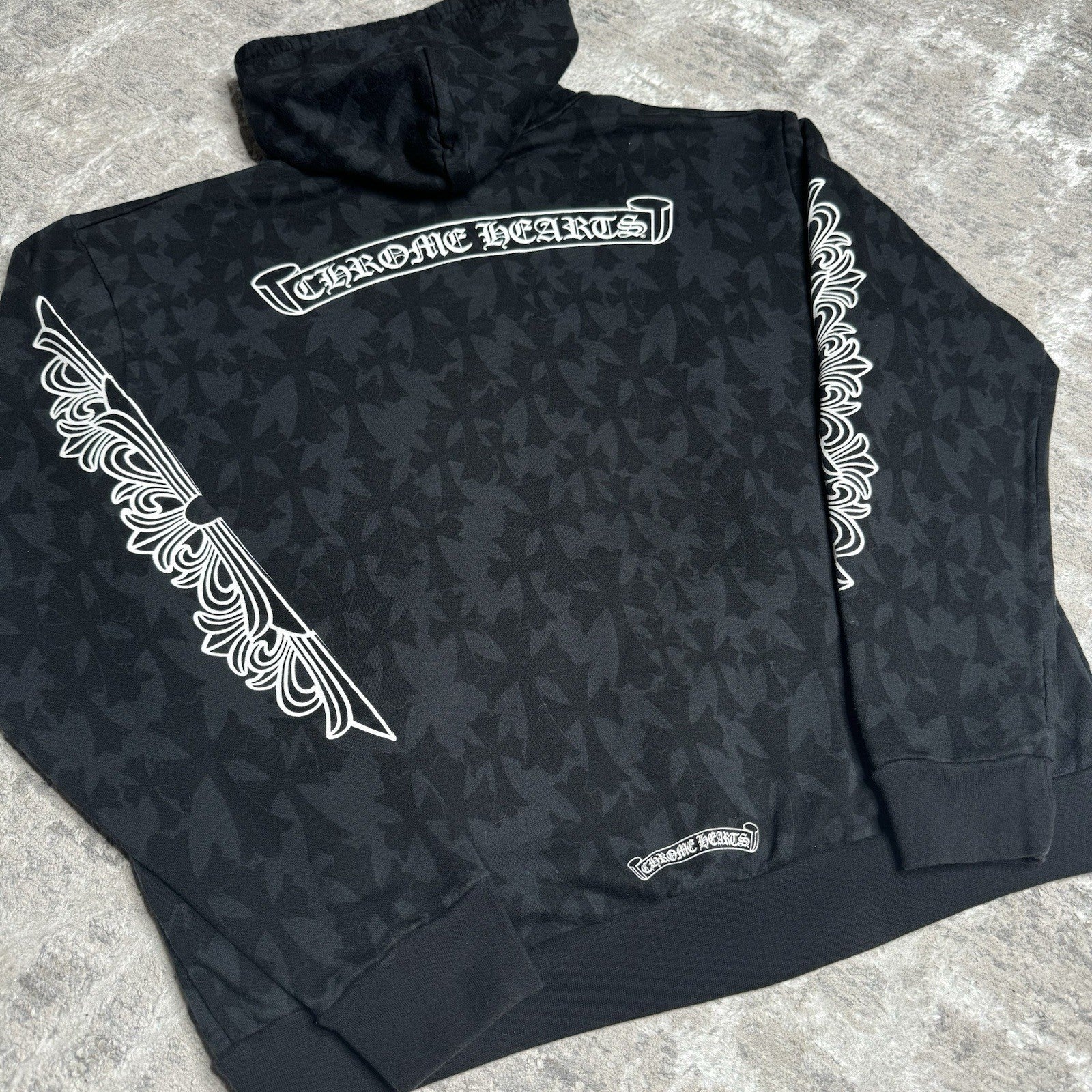 Chrome Hearts Cemetery Cross Zip Up Hoodie 