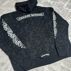Chrome Hearts Cemetery Cross Zip Up Hoodie 