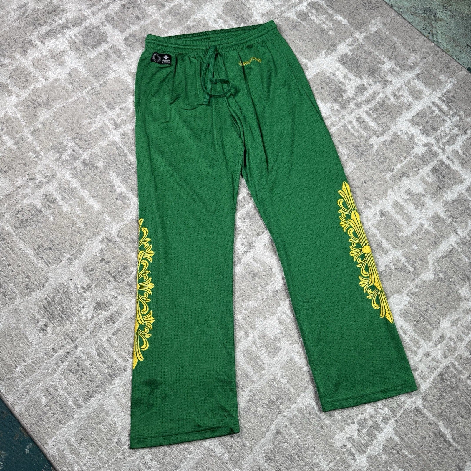 Chrome Hearts Mesh CH Stadium Floral Sweatpants 