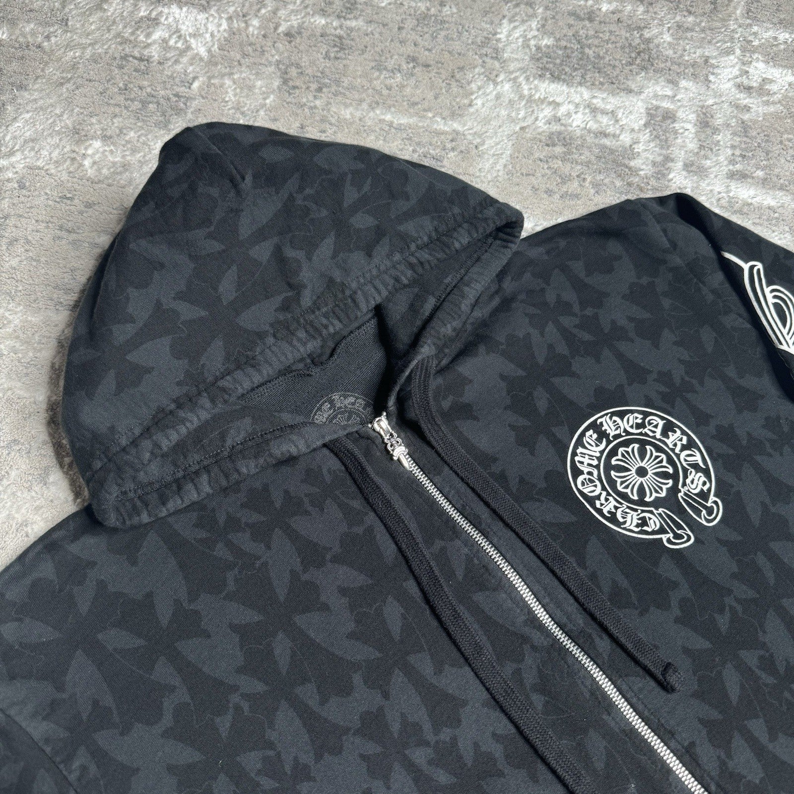 Chrome Hearts Cemetery Cross Zip Up Hoodie 