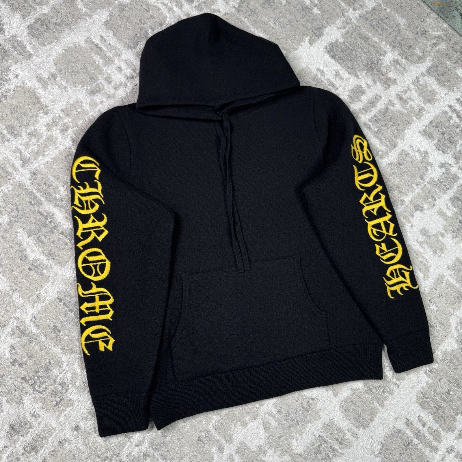 Chrome Hearts Cashmere Embroidered Sleeve Logo Pullover Hoodie 